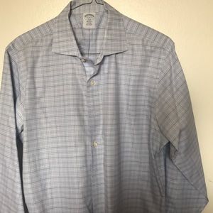 Brooks brothers men’s checked shirt, 17-4/5